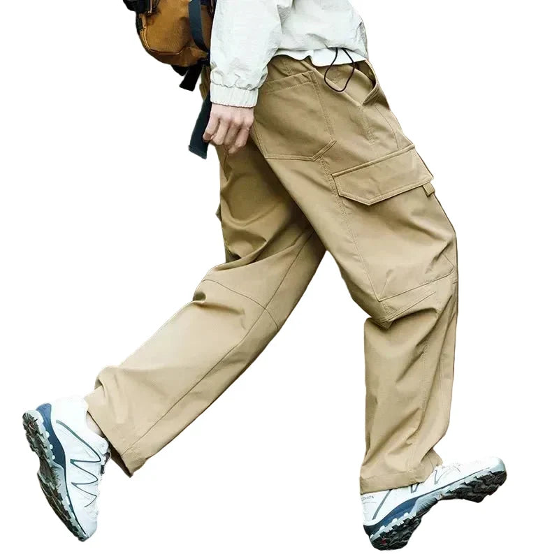 Men's Water-Repellent Straight-Cut Hiking Cargo Trousers – view 4
