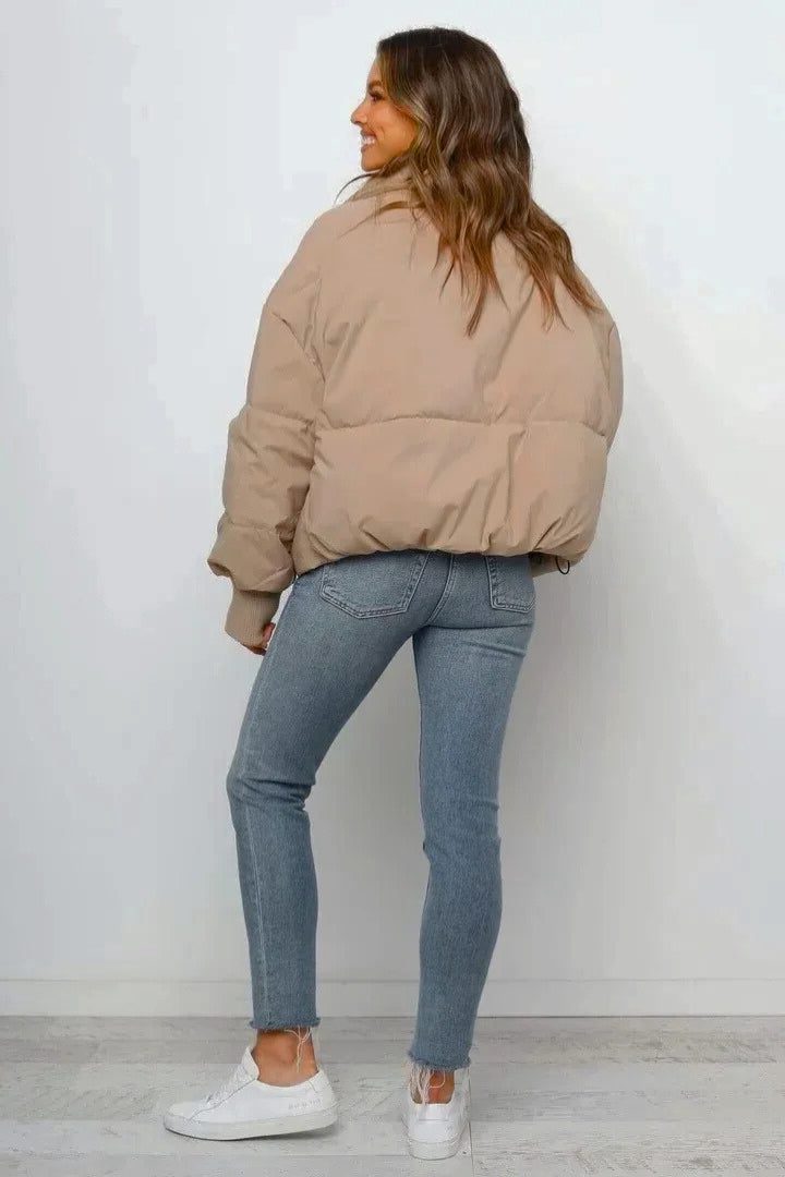 Women's Crop-Length Full-Zip Puffer Jacket – view 2