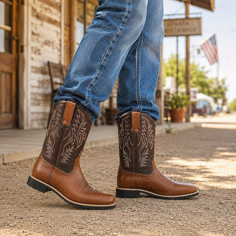 Men's Timeless Two-Tone Western Cowboy Boots – view 2