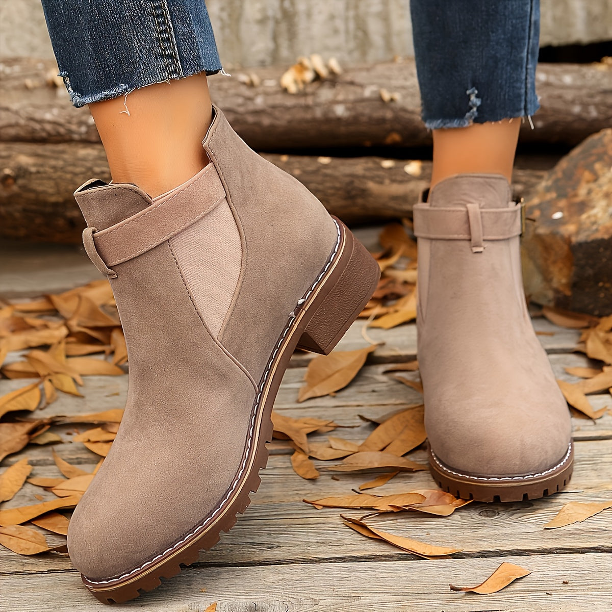 Women's Chelsea Booties with Buckle Strap – view 5