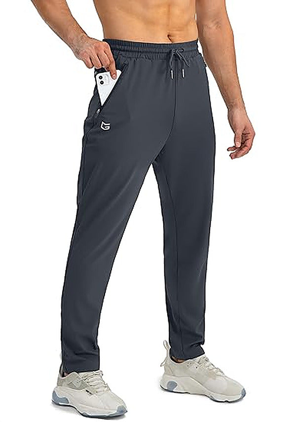 Men's Slim-Tapered Stretchy Joggers – Gray