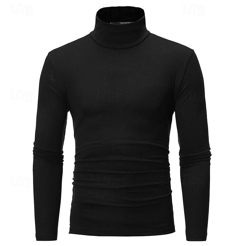Men's Streamlined Long Sleeve Turtleneck for Layering – view 3