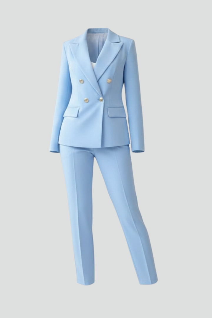 Women's Double-Breast Button Suit Set – view 1