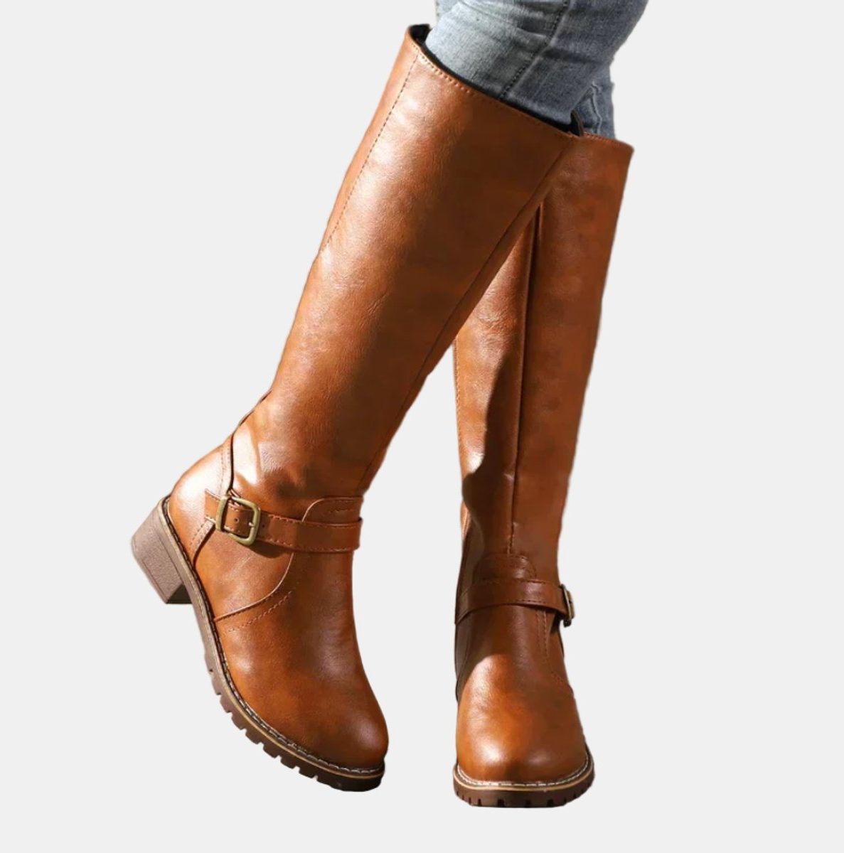 Women's Knee High Riding Boots – Brown