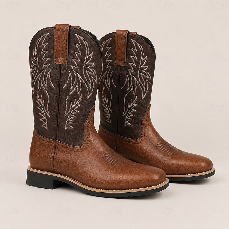 Men's Timeless Two-Tone Western Cowboy Boots – view 5