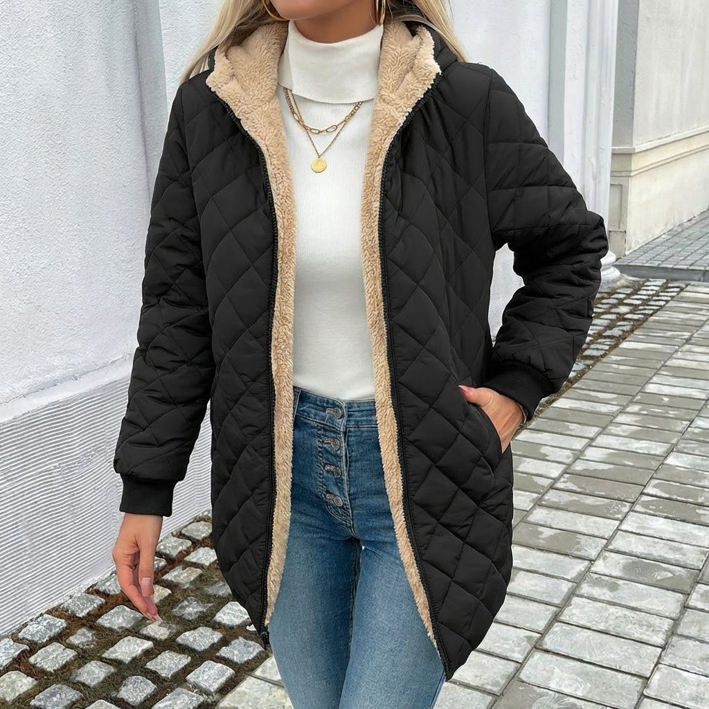 Women's Hood-Detail Longline Puffer Coat – view 2