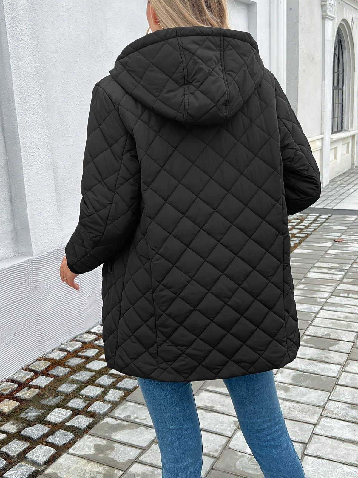 Women's Hood-Detail Longline Puffer Coat – view 5