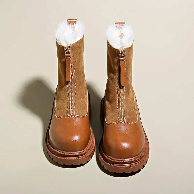 Women's Plush-Fur Lined Front-Zip Cold-Weather Boots – view 2