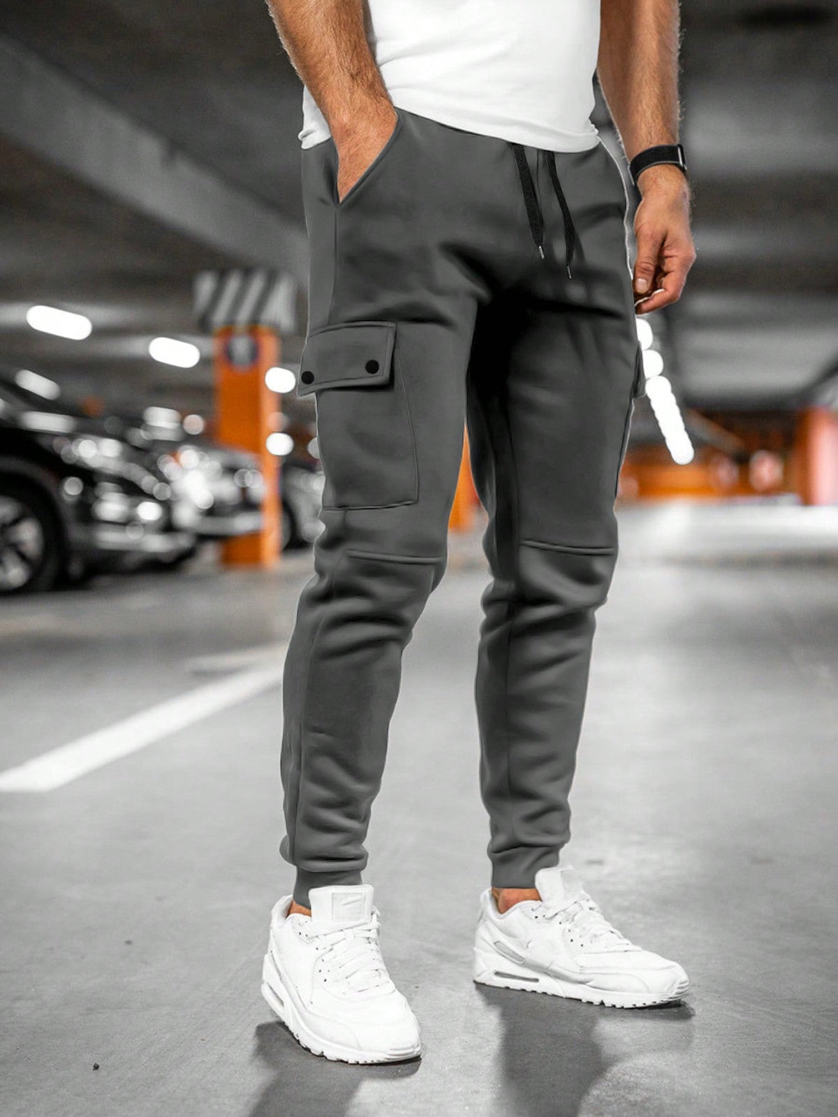 Men's Light-Weight Stretchy Crop-Length Jogging Pants – view 8