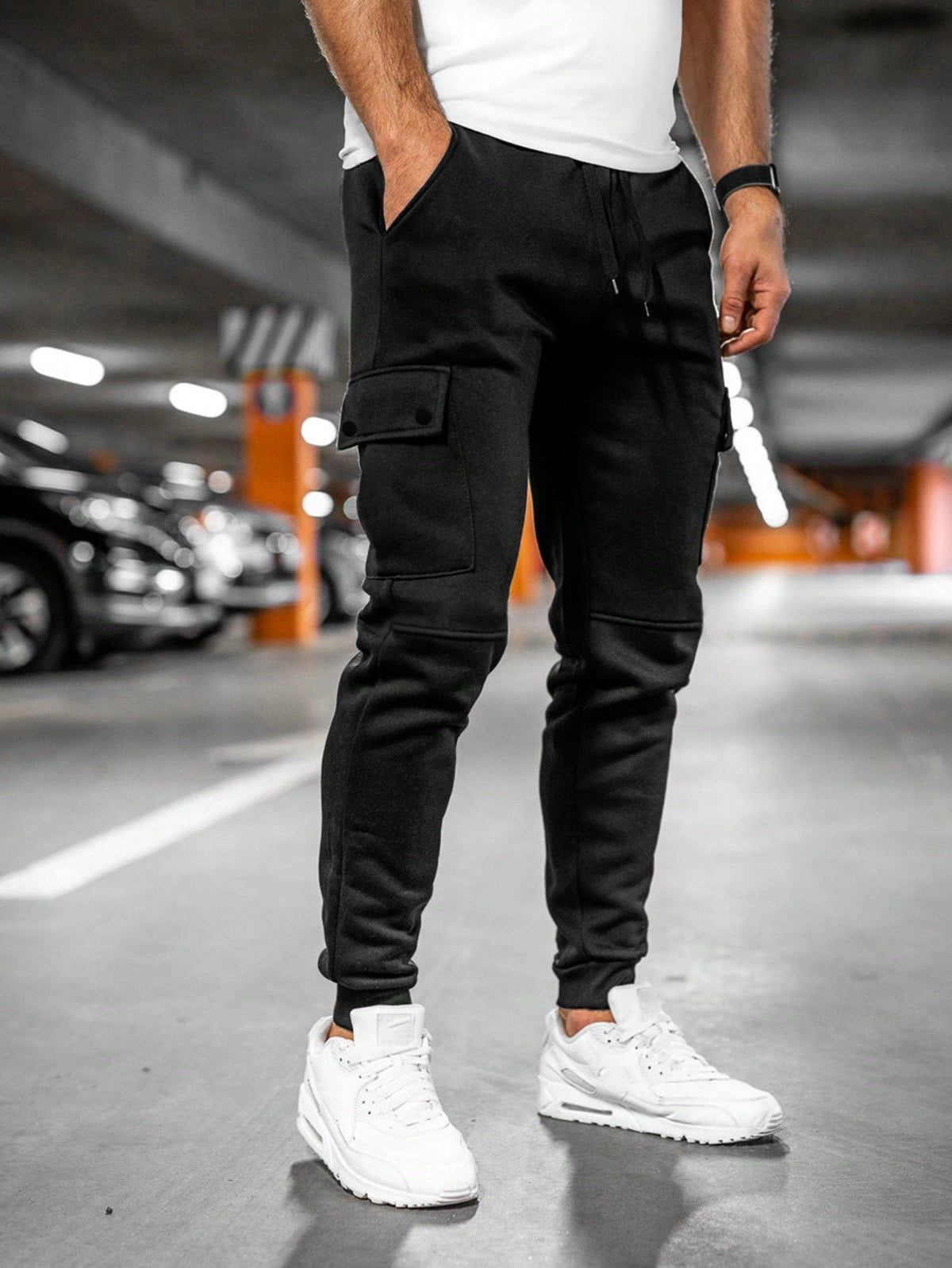 Men's Light-Weight Stretchy Crop-Length Jogging Pants – view 6