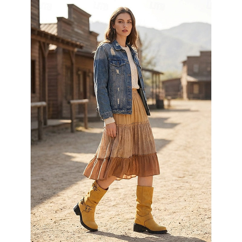Women's Block-Heel Moto Boots – view 2