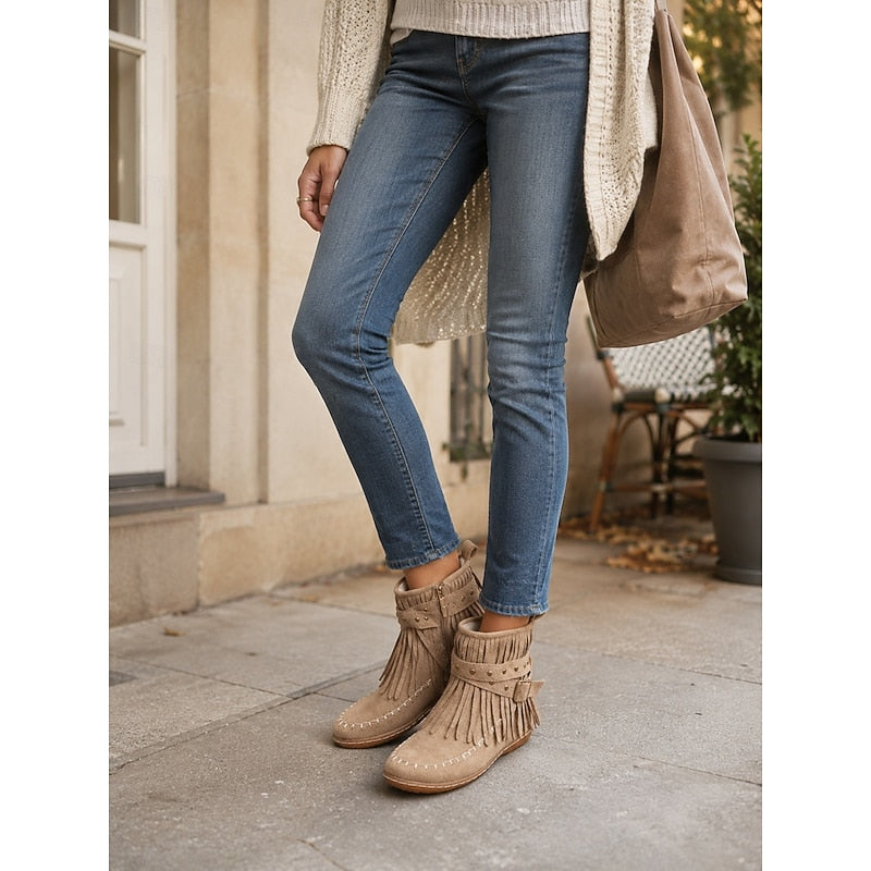 Women's Fringe Moccasin Booties – view 2