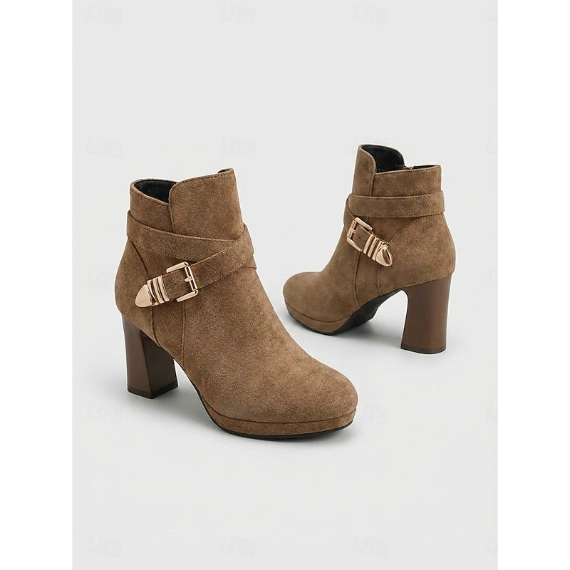 Women's Buckle-Strap Platform-Sole Booties – view 2