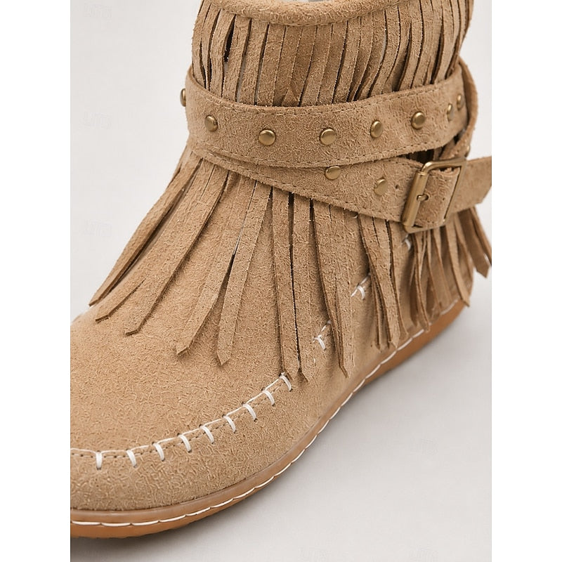 Women's Fringe Moccasin Booties – view 4