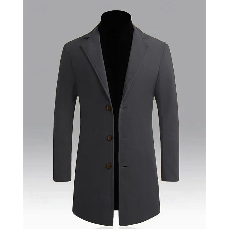 Men's Timeless Long Overcoat with Roomy Pockets – view 4