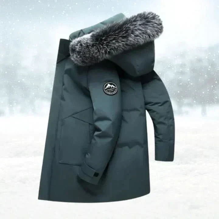 Men's Water-Repellent Long Hood-Detail Cold-Weather Parka – view 5