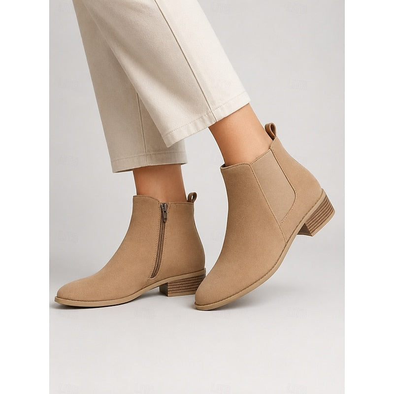 Women's Pointed-Toe Booties with Side Zip – view 6