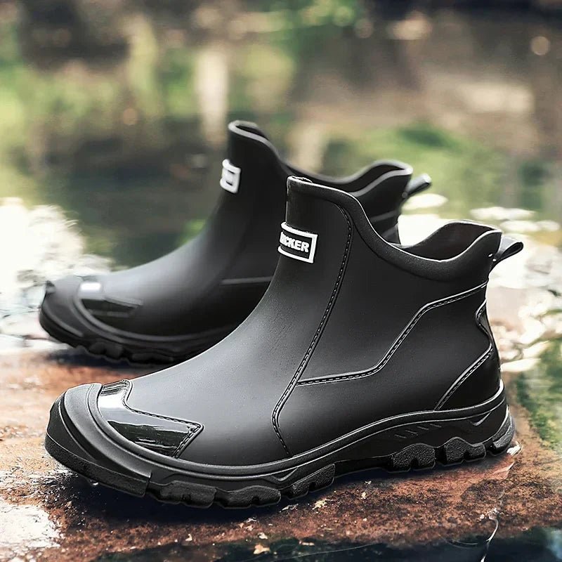 Women's Weatherproof Chelsea Ankle Rain Boots – Black