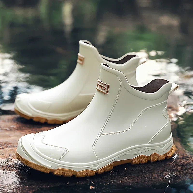 Women's Weatherproof Chelsea Ankle Rain Boots – Beige