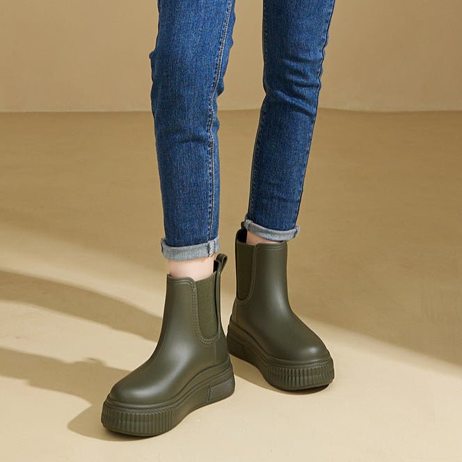 Women's Weatherproof Platform-Sole Chelsea Rain Boots – view 5