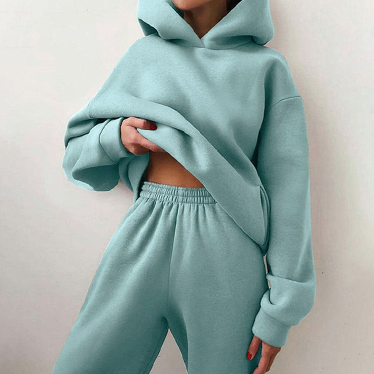 Women's Everyday Loose-Fit Hoodie Jogger Set – view 7