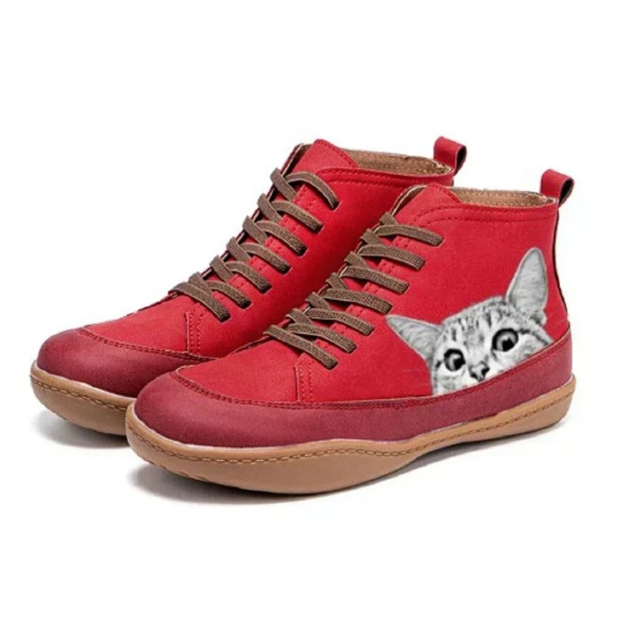 Women's Cat Print Leather Booties – view 5