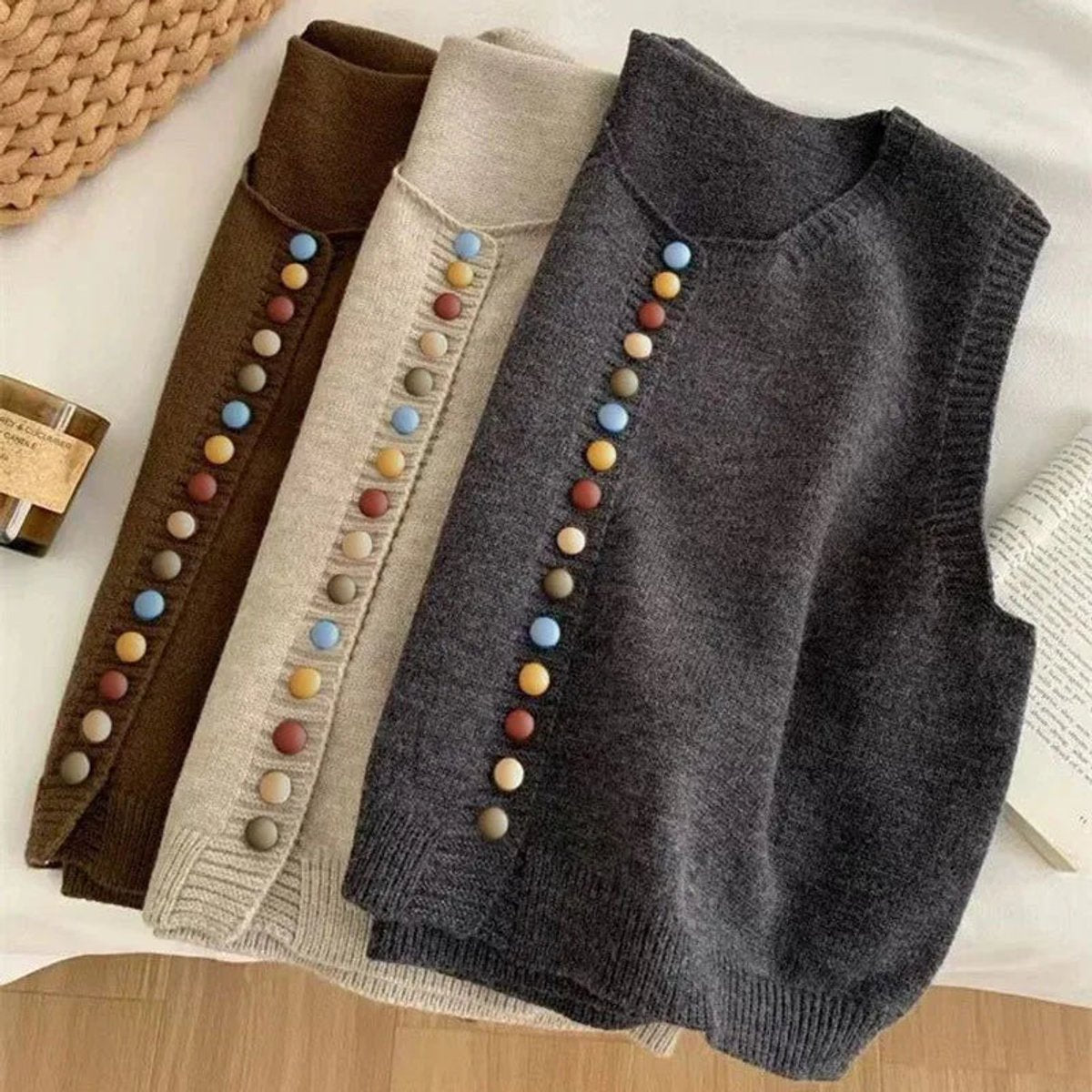 Women's No-Sleeve Knit Sweater Vest – view 7