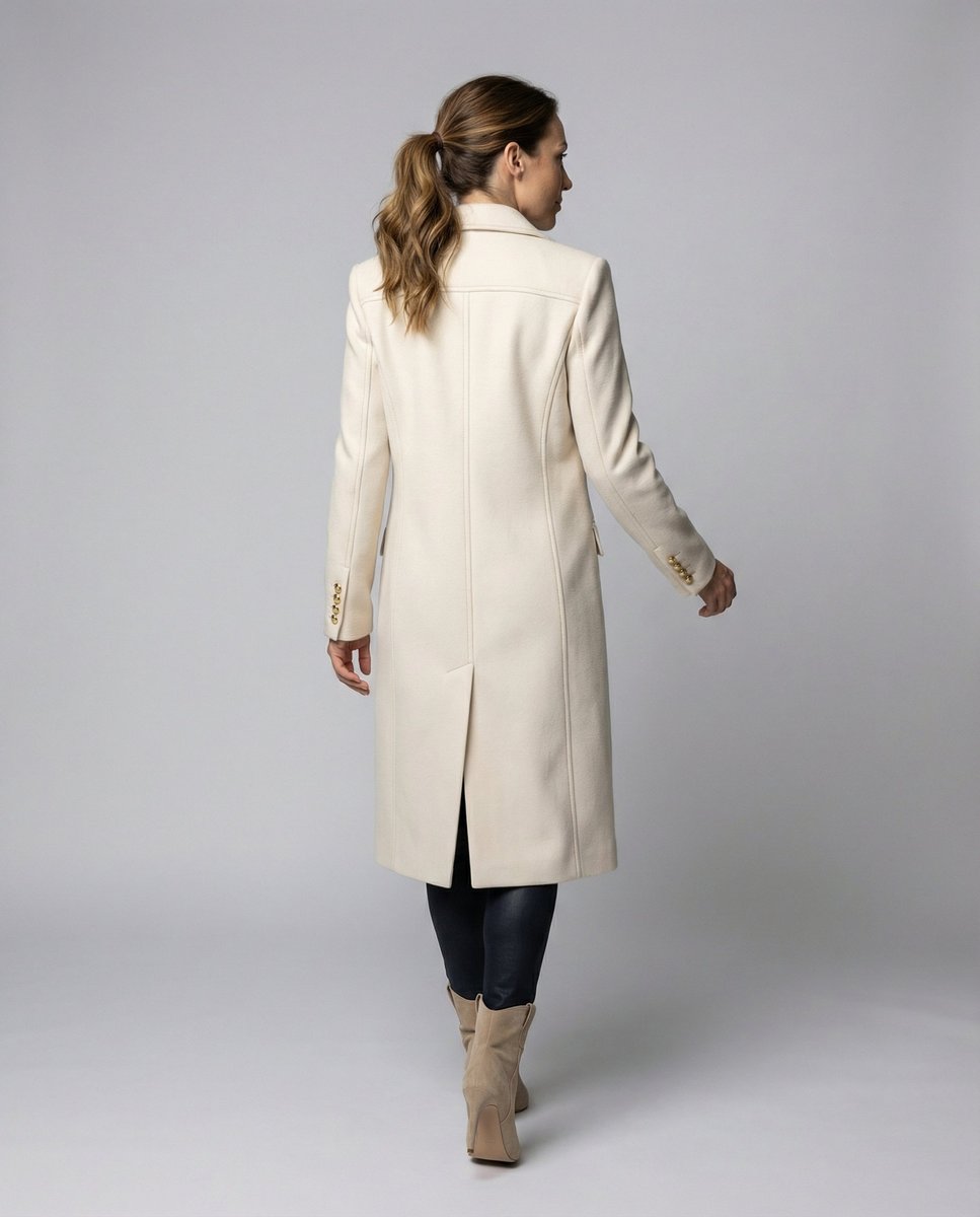 Women's Double-Breast Long Sleeve Mid-Length Overcoat – view 2