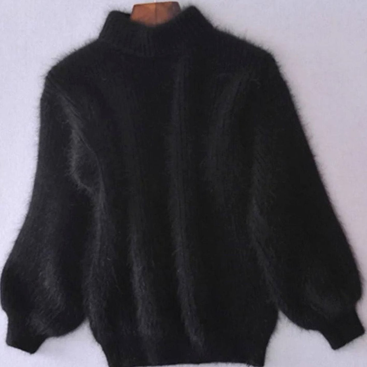 Women's Fuzzy Angora-Blend Roll-Neck Knit Pullover – view 8
