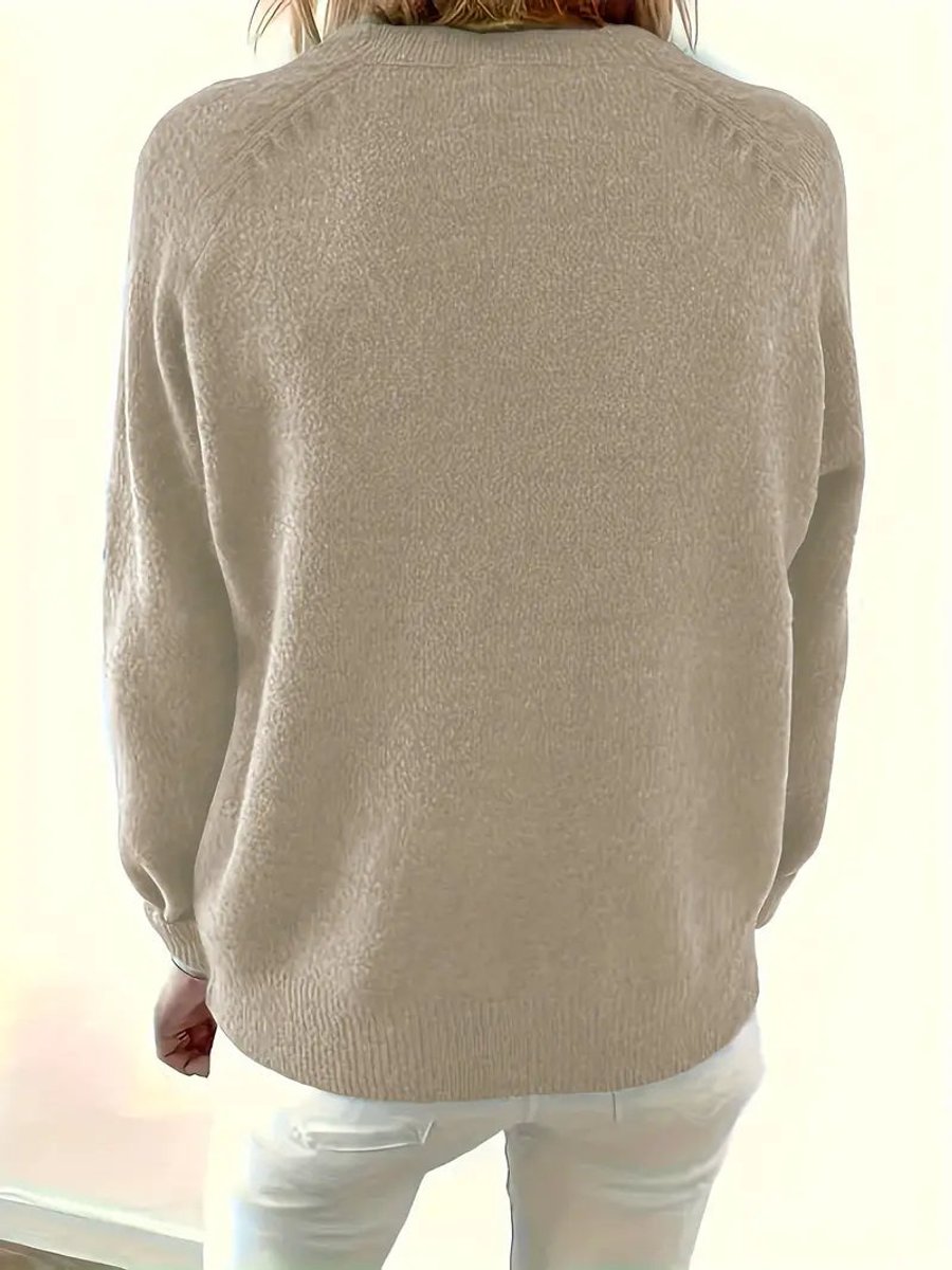 Women's V-Neckline Half-Button Knit Pullover – view 6