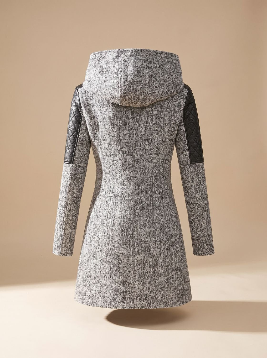 Women's Hood-Detail Wool-Blend Padded Coat – view 2