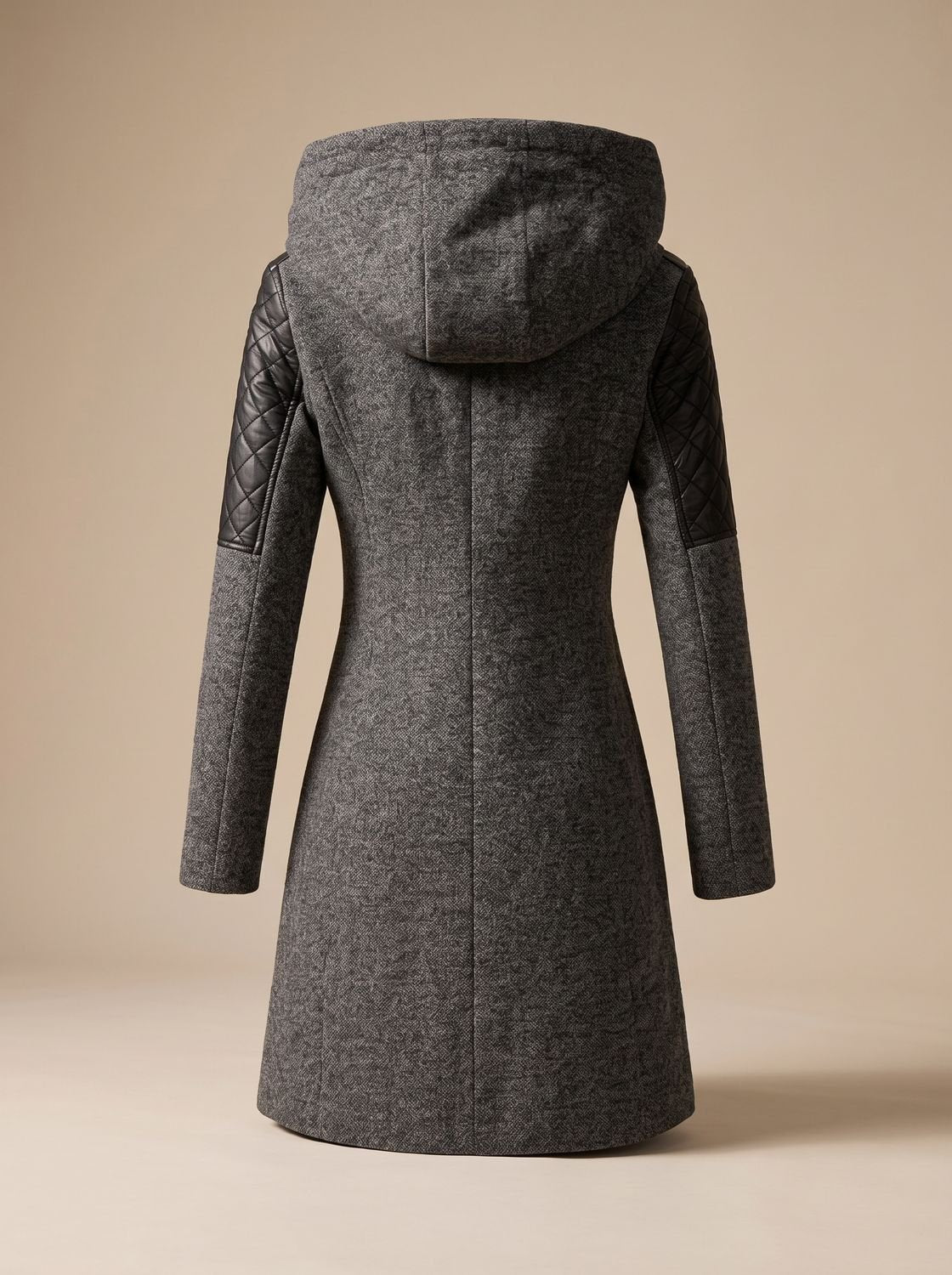 Women's Hood-Detail Wool-Blend Padded Coat – view 4