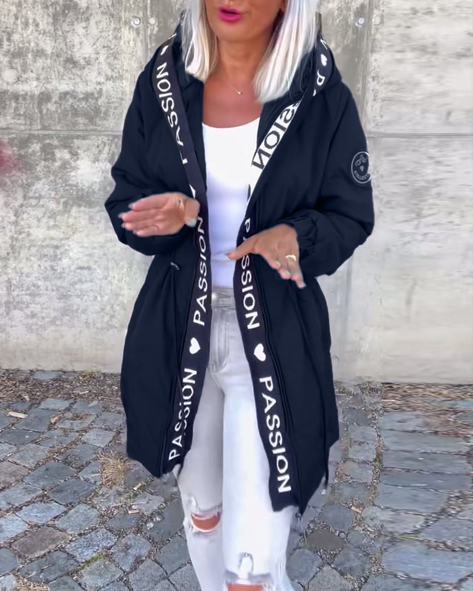 Women's Hood-Detail Mid-Length Parka Coat – view 4