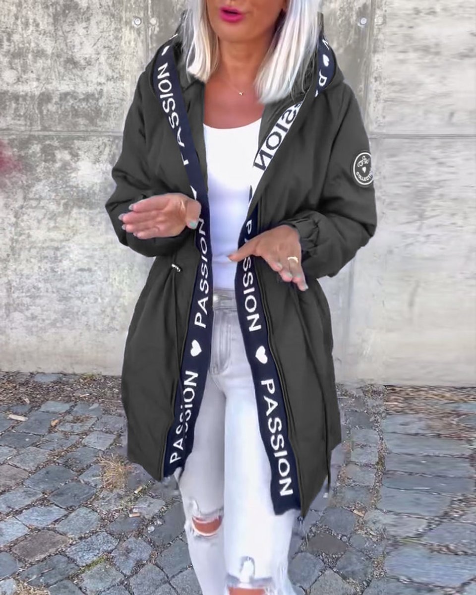 Women's Hood-Detail Mid-Length Parka Coat – view 5