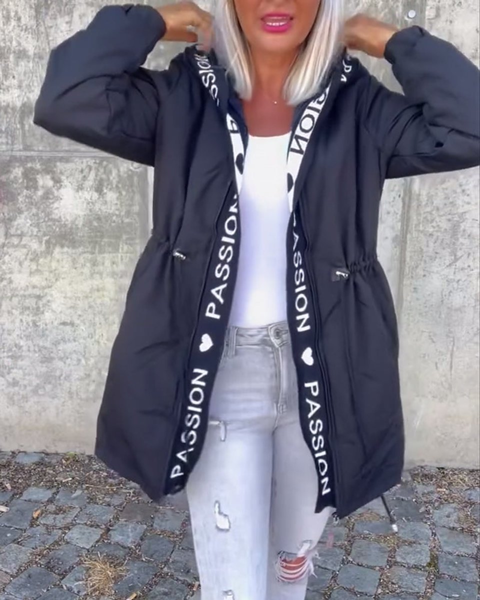 Women's Hood-Detail Mid-Length Parka Coat – view 6