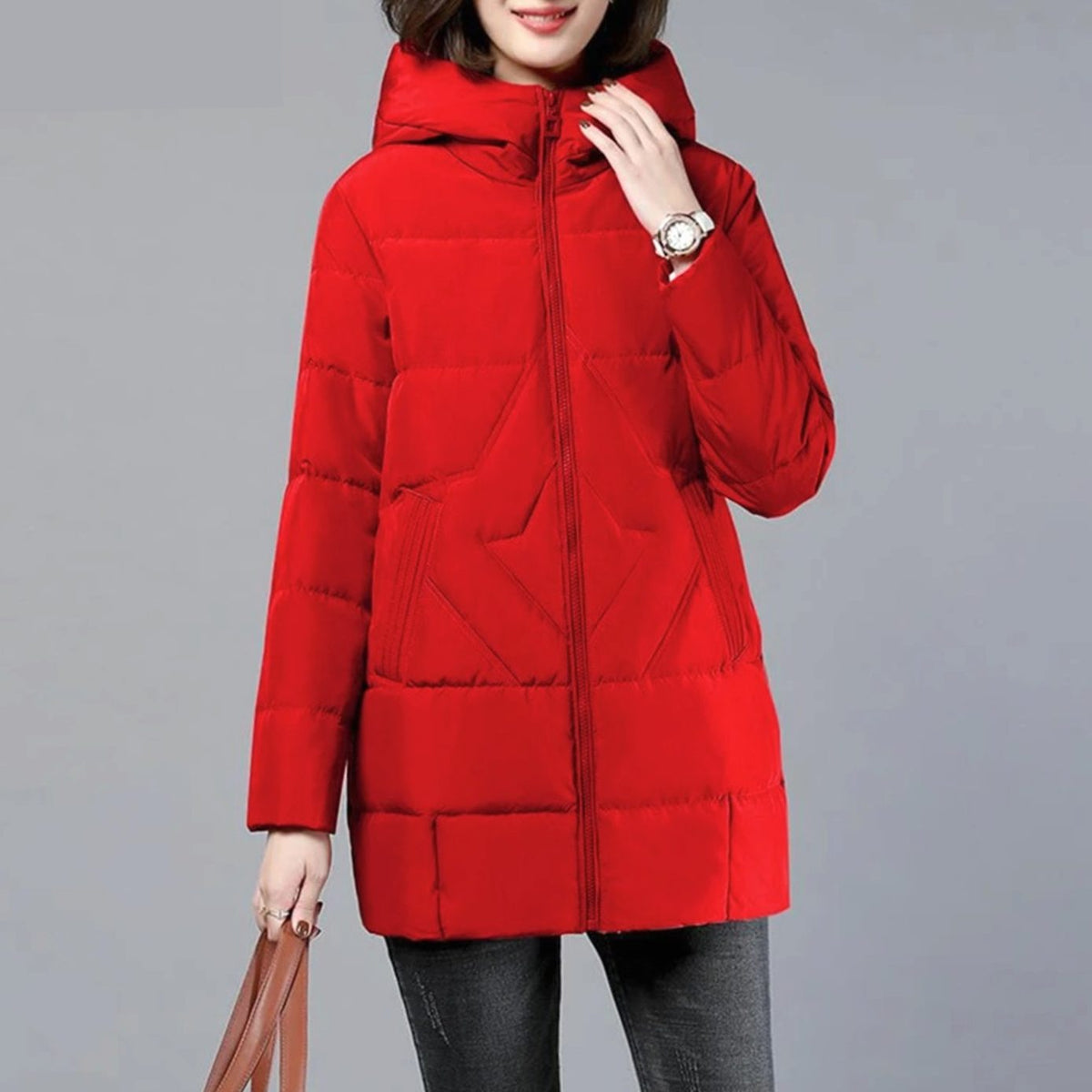 Women's Mid-Length Quilted Coat – view 4