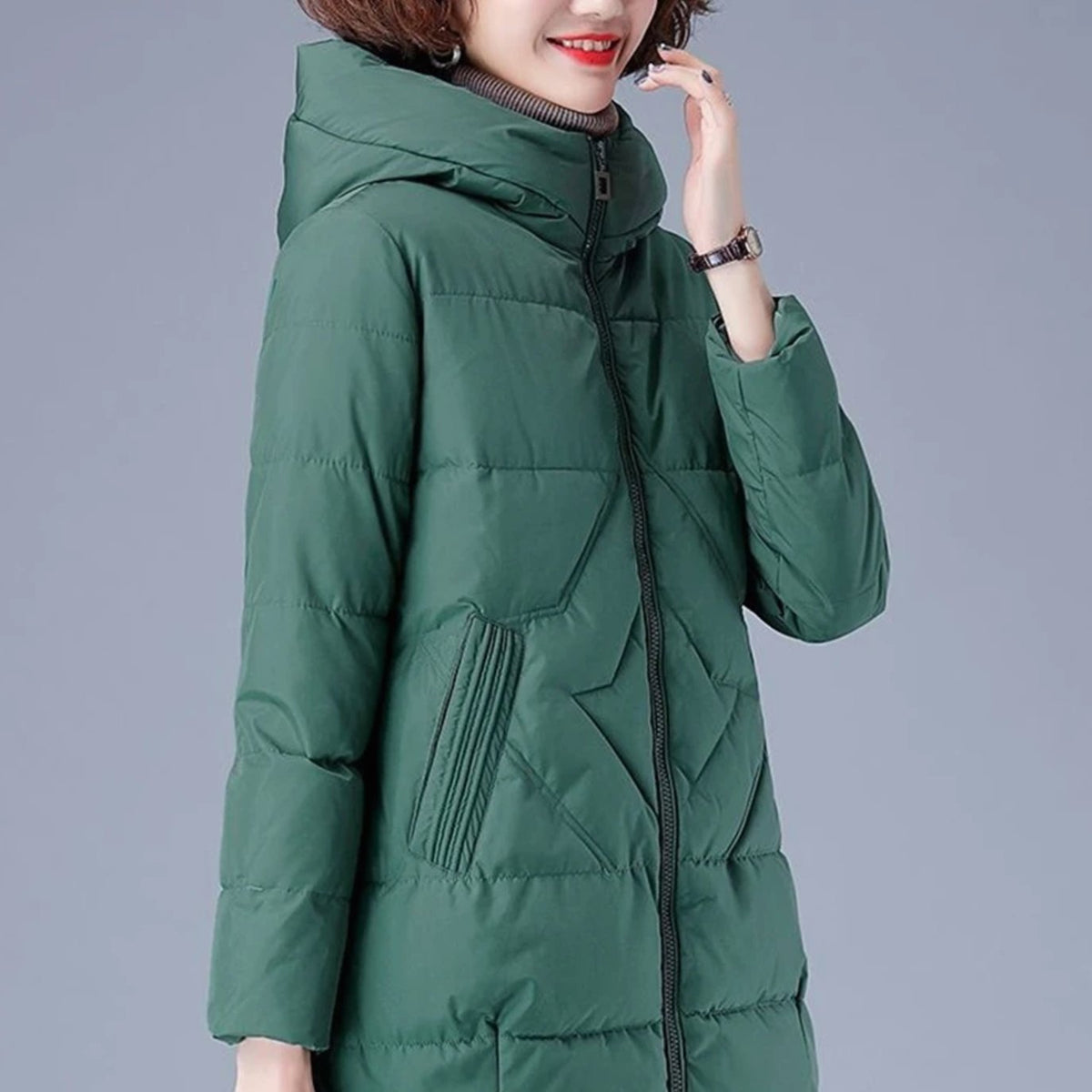 Women's Mid-Length Quilted Coat – view 5