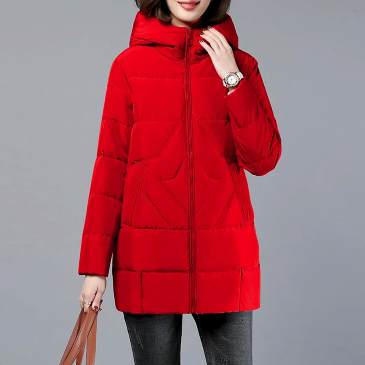 Women's Mid-Length Quilted Coat – view 7