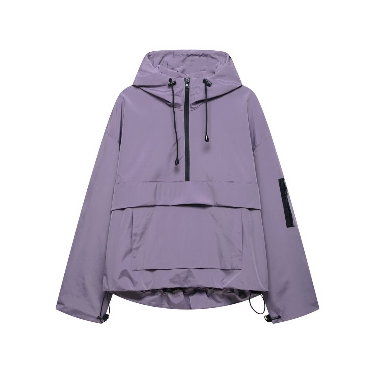 Women's Padded Half-Zip Pullover Jacket – Purple