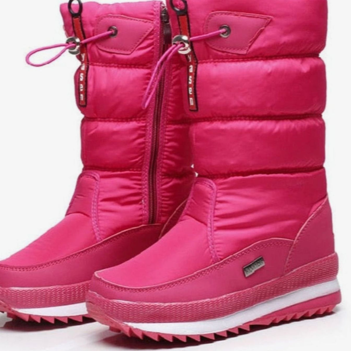 Women's Thermal-Lined Mid-Calf Side-Zip Snow Boots – Pink