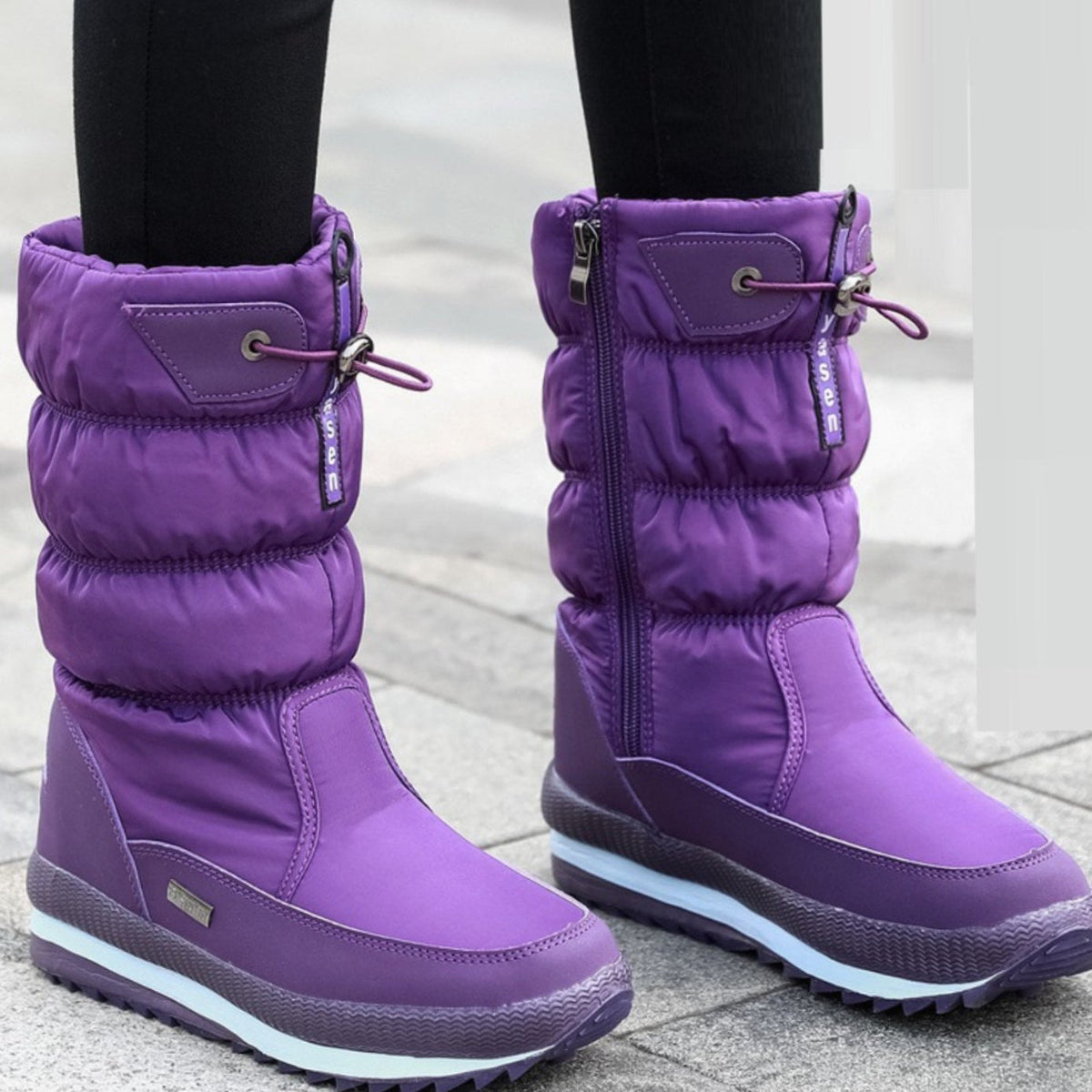 Women's Thermal-Lined Mid-Calf Side-Zip Snow Boots – view 3