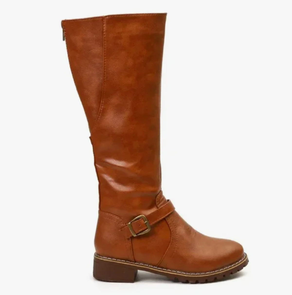 Women's Block-Heel Leather Riding Boots for Evening Wear – view 6