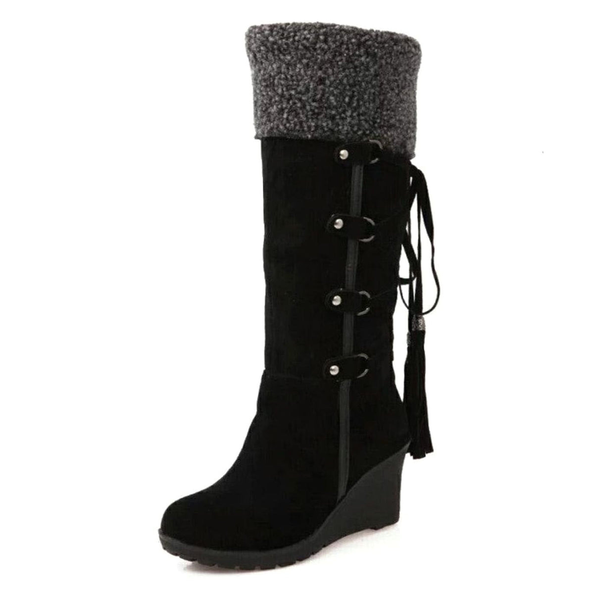 Women's Knee-High Wedge-Heel Cold-Weather Boots – view 3