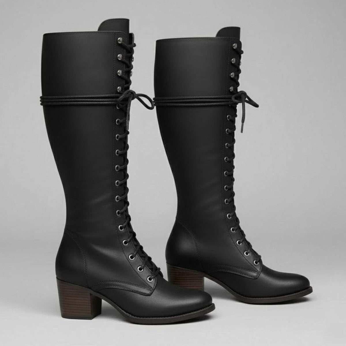 Women's Tie-Front Studded Knee-High Boots – view 2