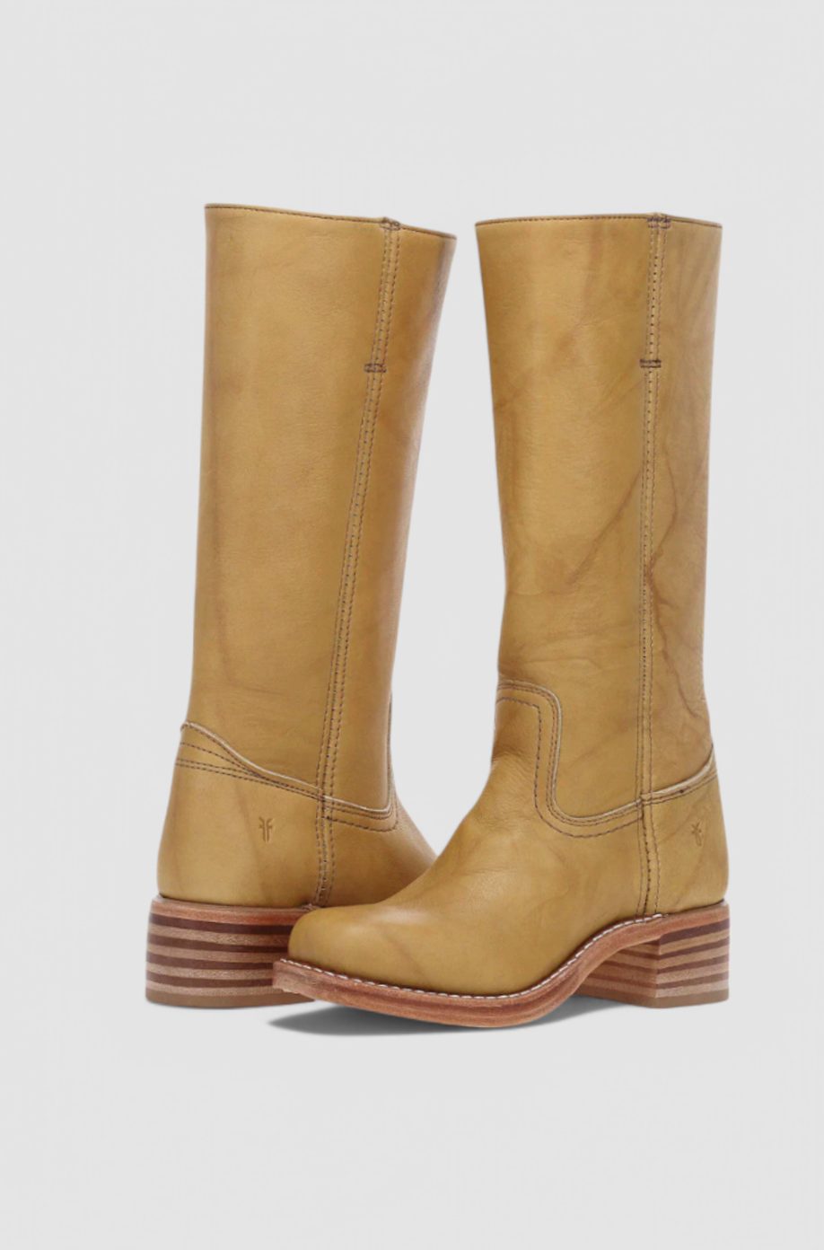 Women's Smooth Leather Stacked-Heel Tall Boots for Weekends – view 5