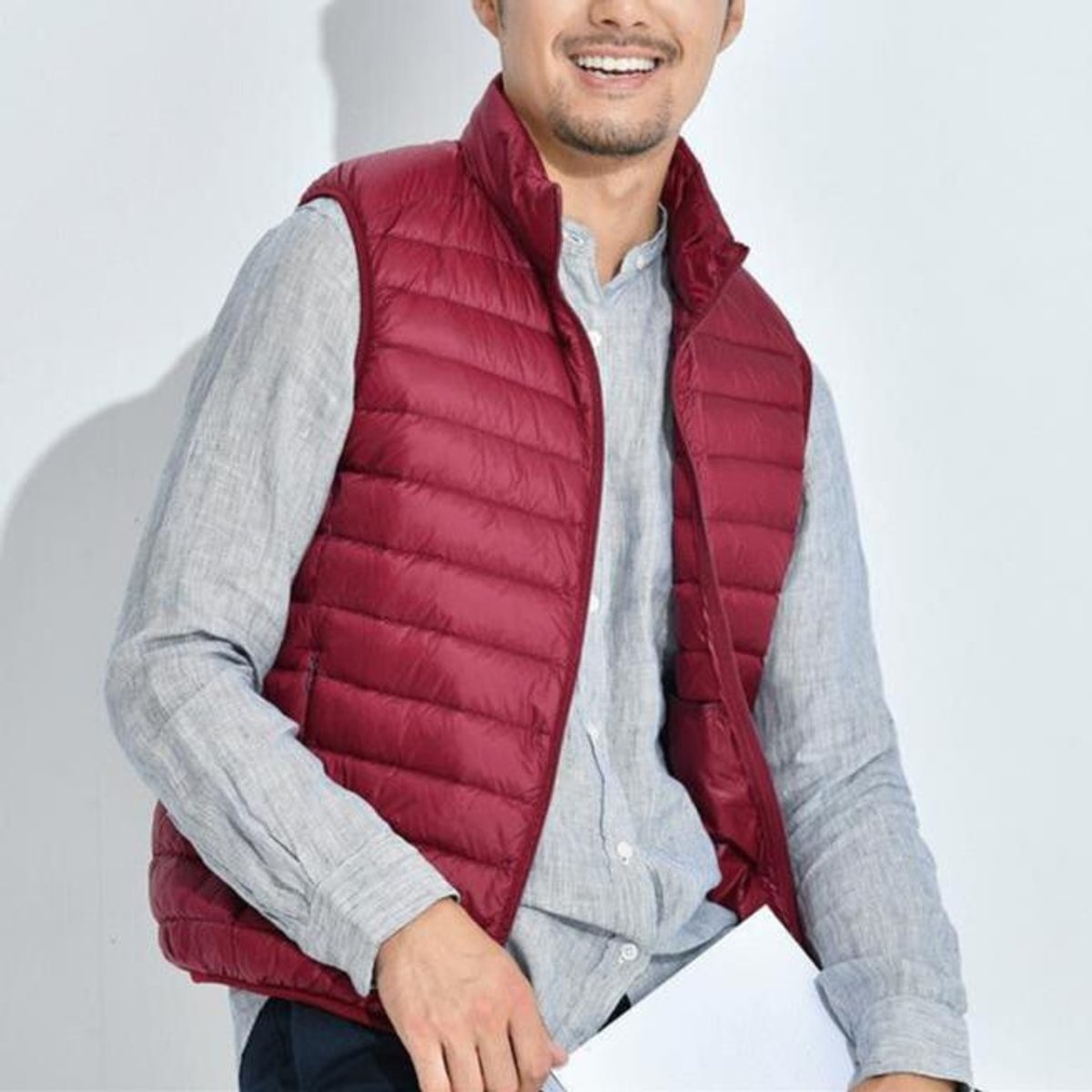 Women's Light-Weight Padded Puffer Vest – Red