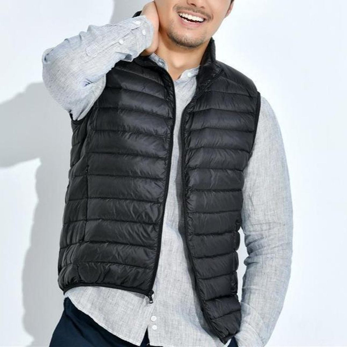 Women's Light-Weight Padded Puffer Vest – Black