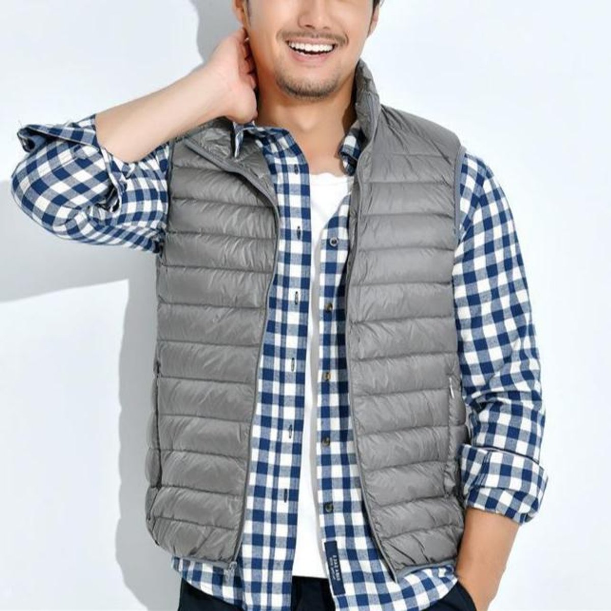 Women's Light-Weight Padded Puffer Vest – Gray