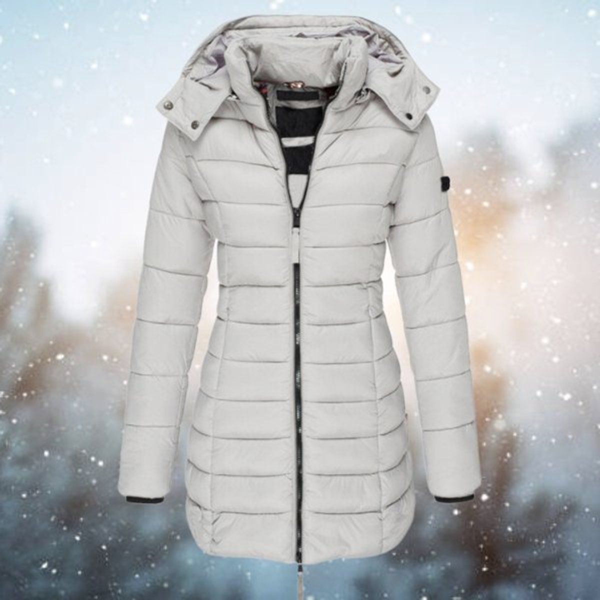 Women's Long Hood-Detail Puffer Jacket – view 7