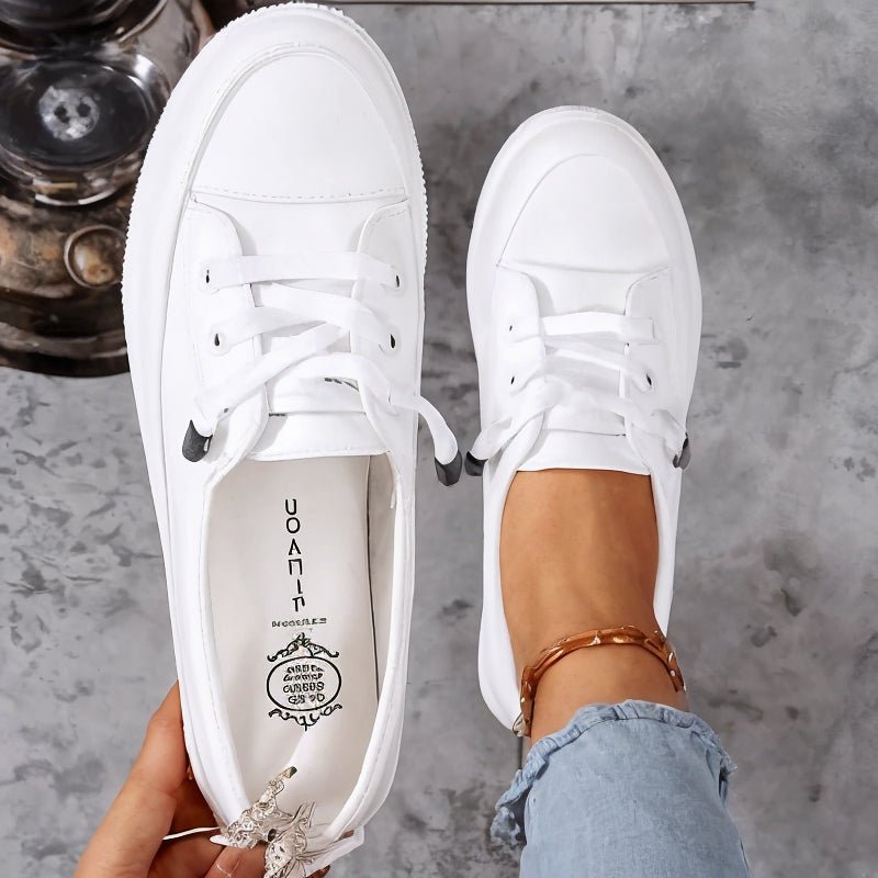 Women's Support Laced Comfort Sneakers – White
